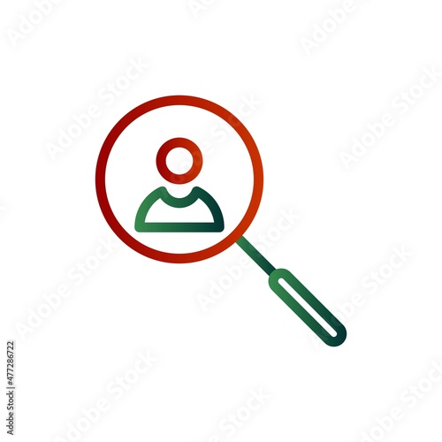 Job Seeker Line Gradient Vector Icon Design