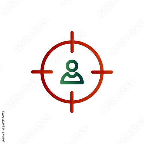Headhunter Line Gradient Vector Icon Design