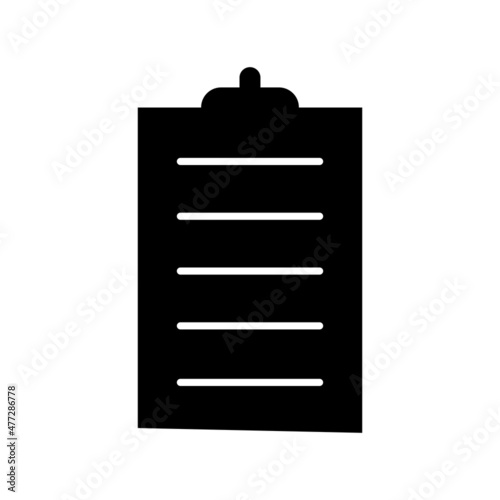 Check List Glyph Vector Icon Design