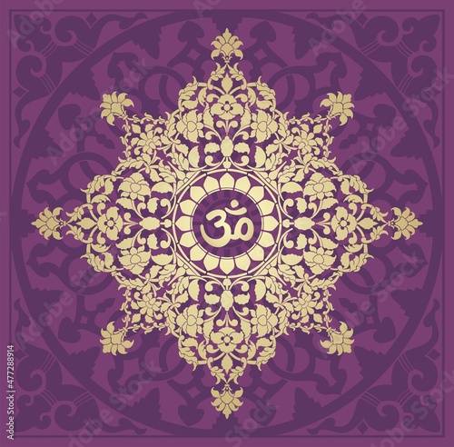 aum syllable , paisley design ,Hinduism , India	