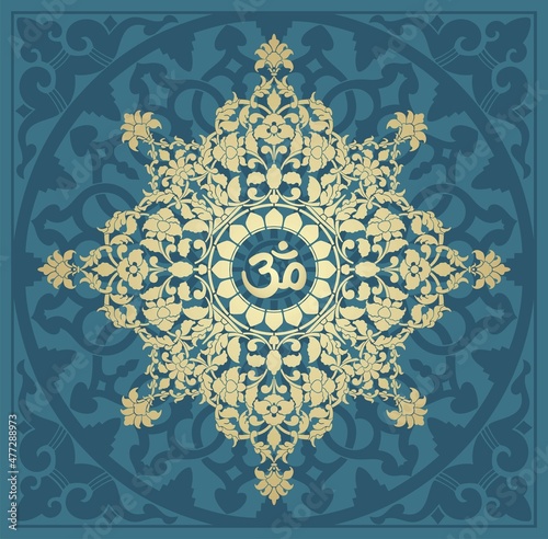 aum syllable , paisley design ,Hinduism , India	
