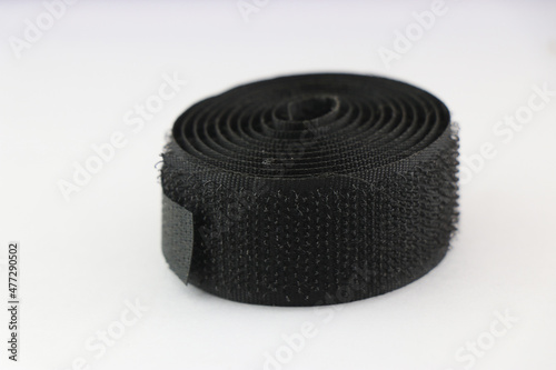 Foto Velcro strip or hook and loop fastener isolated on white