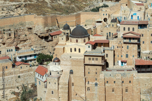 Mar Saba Greek Orthodox Monastery in Israel. photo