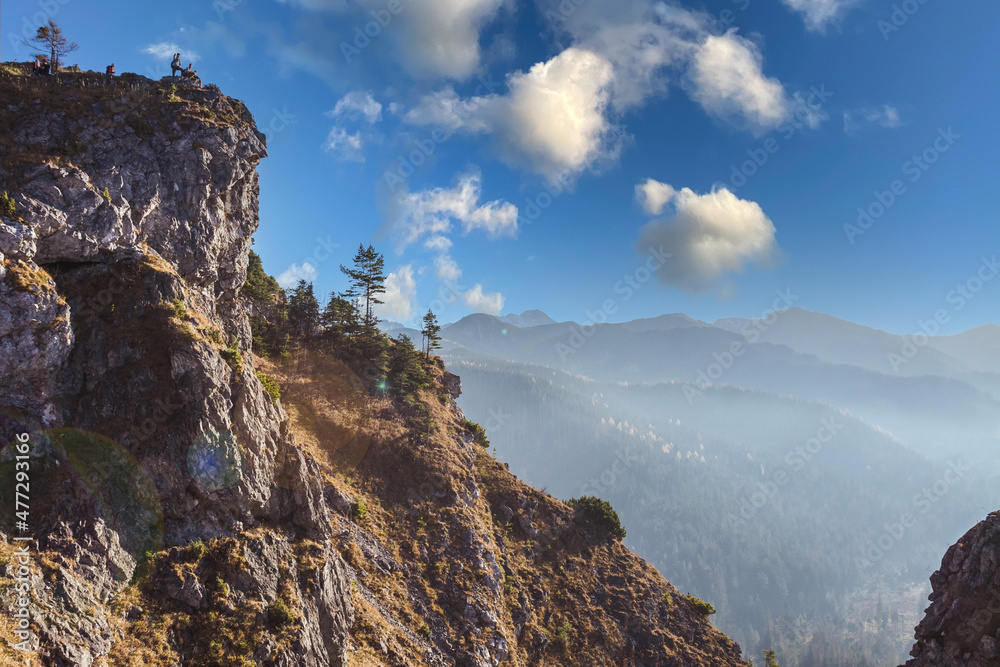 Fototapeta premium Beautiful view of mountains and blue sky