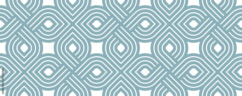 Lattice geometric seamless pattern vector design, trendy retro style minimal grid tiling, monochrome net linear art.