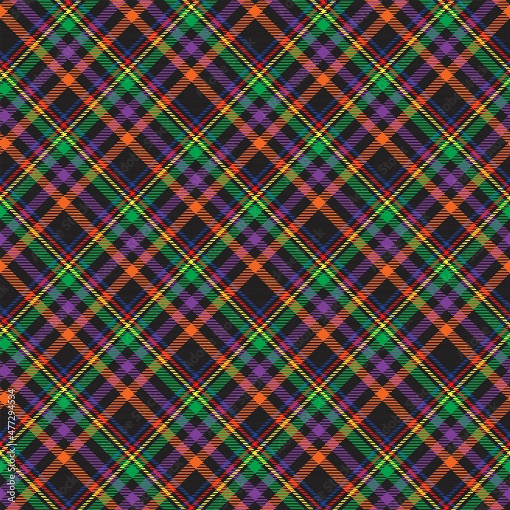 Rainbow Diagonal Plaid Tartan textured Seamless Pattern Design Rainbow Diagonal Plaid Tartan textured Seamless Pattern Design