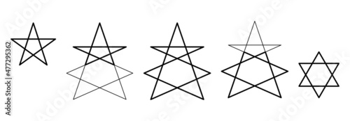Fotografia Pentagram and hexagram, hidden in the Mystic Lamb symbol