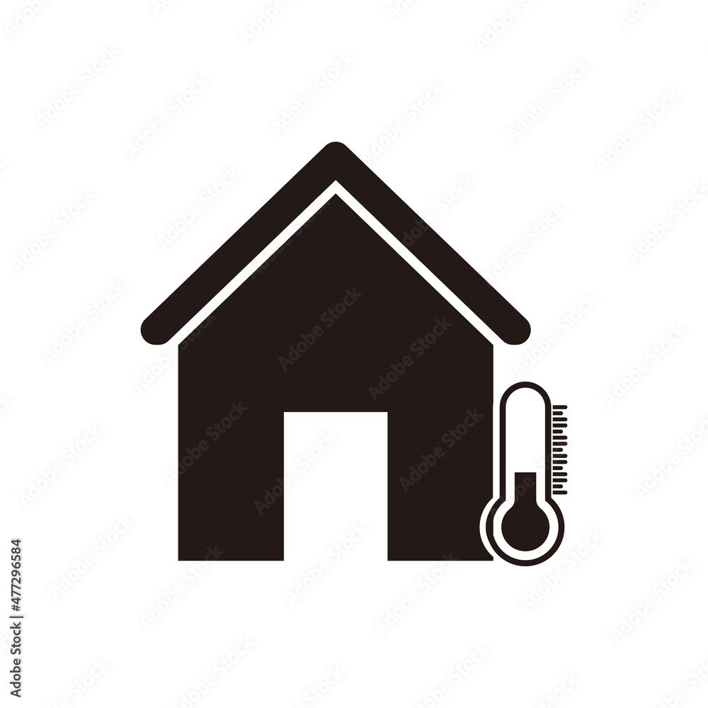 House temperature vector icon illustration sign House temperature vector icon illustration sign