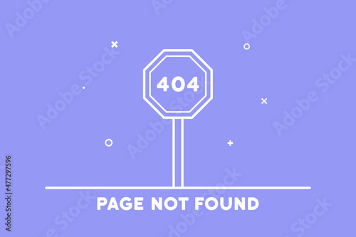 Page not found icon. Error 404. onnection problems. Vector on isolated background. EPS 10