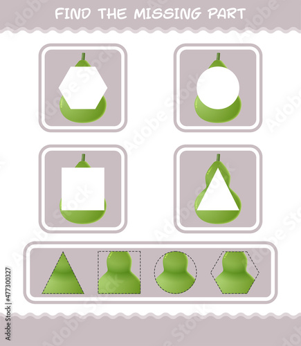 Match cartoon calabash parts. Matching game. Educational game for pre shool years kids and toddlers