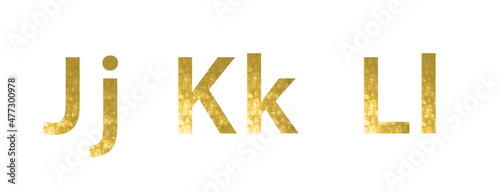 Vector golden alphabet.