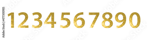 Vector golden alphabet.