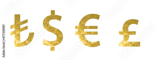 Vector golden alphabet.