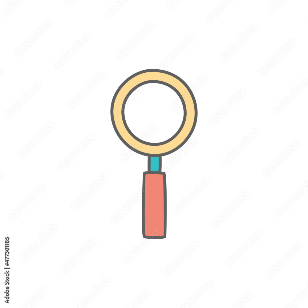 Search Icon in color icon, isolated on white background Search Icon in color icon, isolated on white background