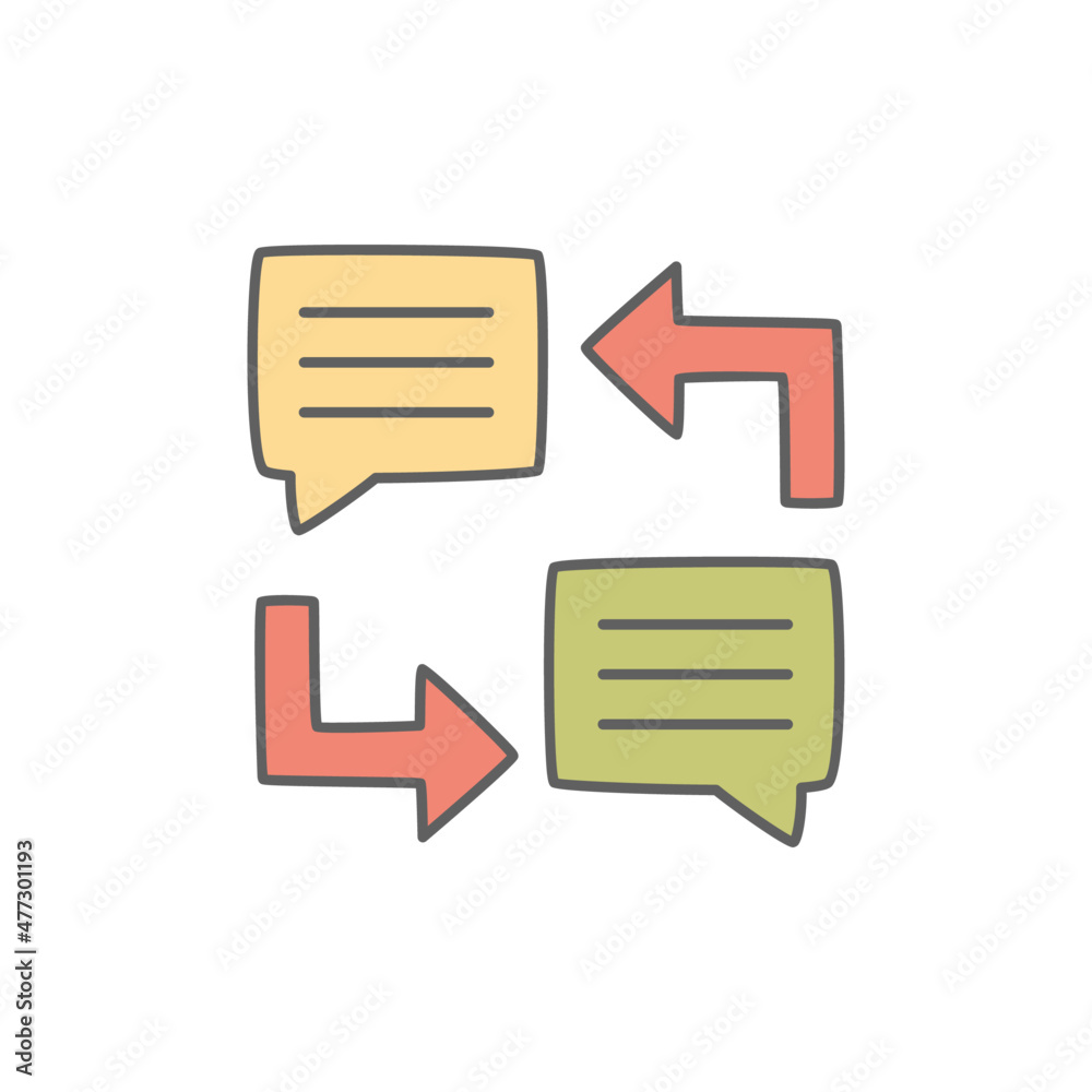 Dialogue Icon in color icon, isolated on white background Dialogue Icon in color icon, isolated on white background