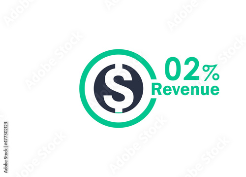 2% revenue design vector image
