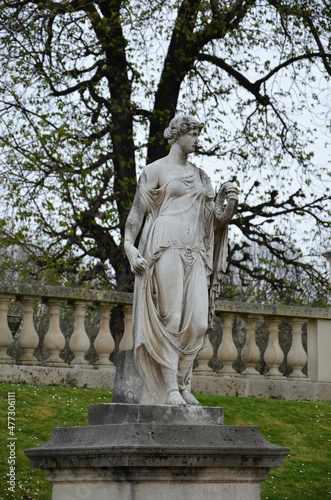 Luxembourg Palace and park in Paris, the Jardin du Luxembourg, Paris (France)