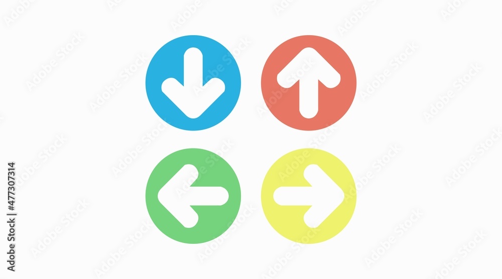 Arrows Icon Set. Vector isolated flat editable illustrations Arrows Icon Set. Vector isolated flat editable illustrations