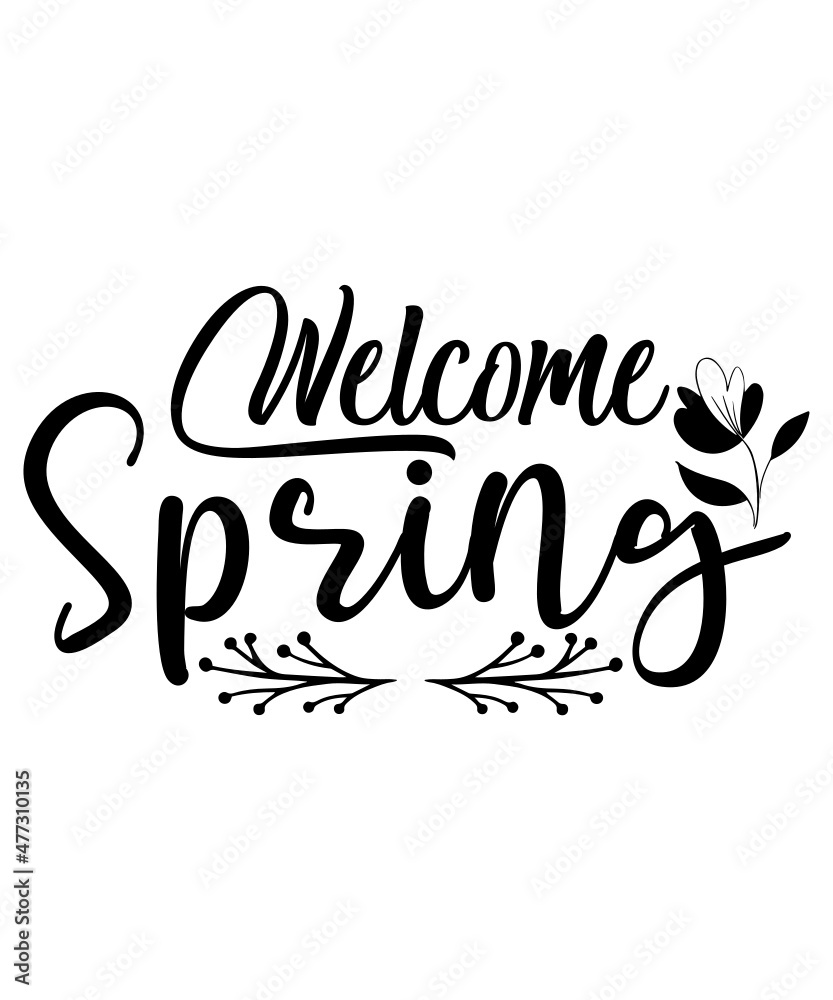 Spring Svg Bundle, Spring Sign Svg, Farmhouse Svg, Hello Spring Svg, Welcome Spring Svg, Spring Sayings Svg, Spring Png, Cut Files, Download