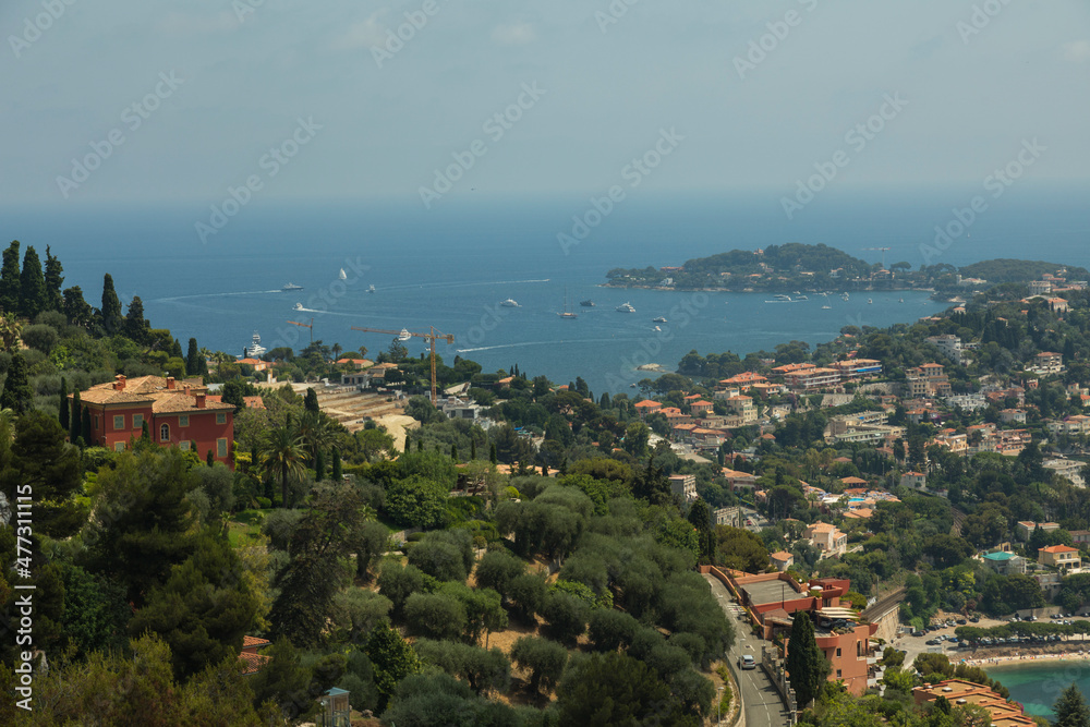 Nice Beach and Marina Photo, Mediterranean Sea Villefranche-sur-Mer, France