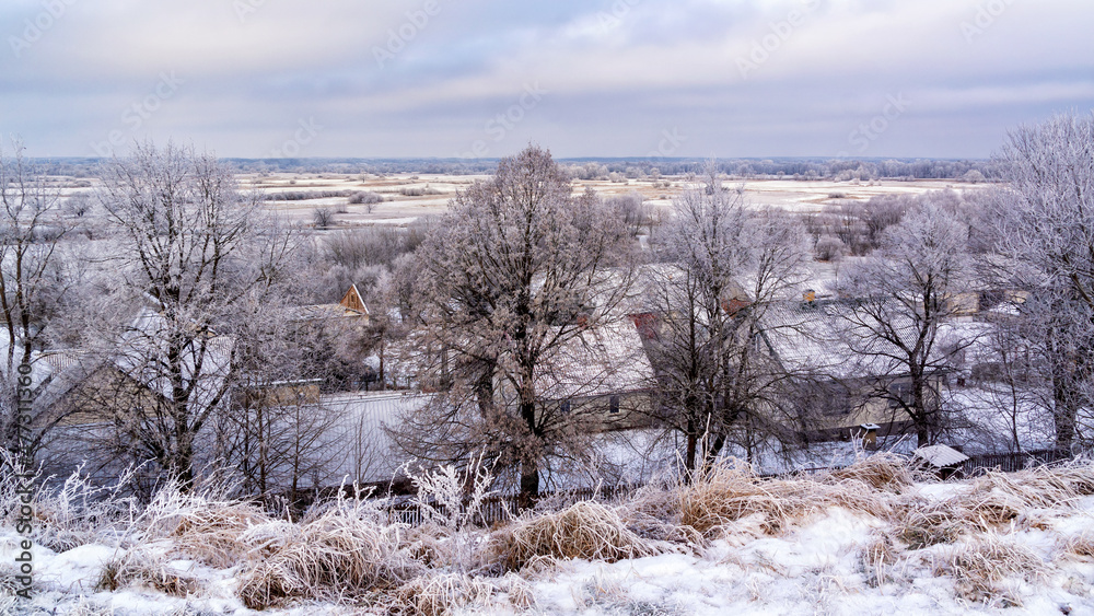 Zima w Dolinie Narwi i Biebrzy, Podlasie, Polska Zima w Dolinie Narwi i Biebrzy, Podlasie, Polska