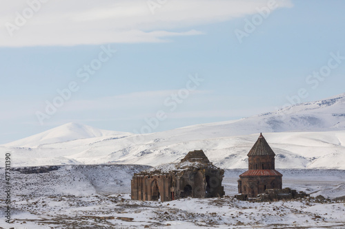 Winter Season in the Kars City Eastern Anatolia Turkey photo