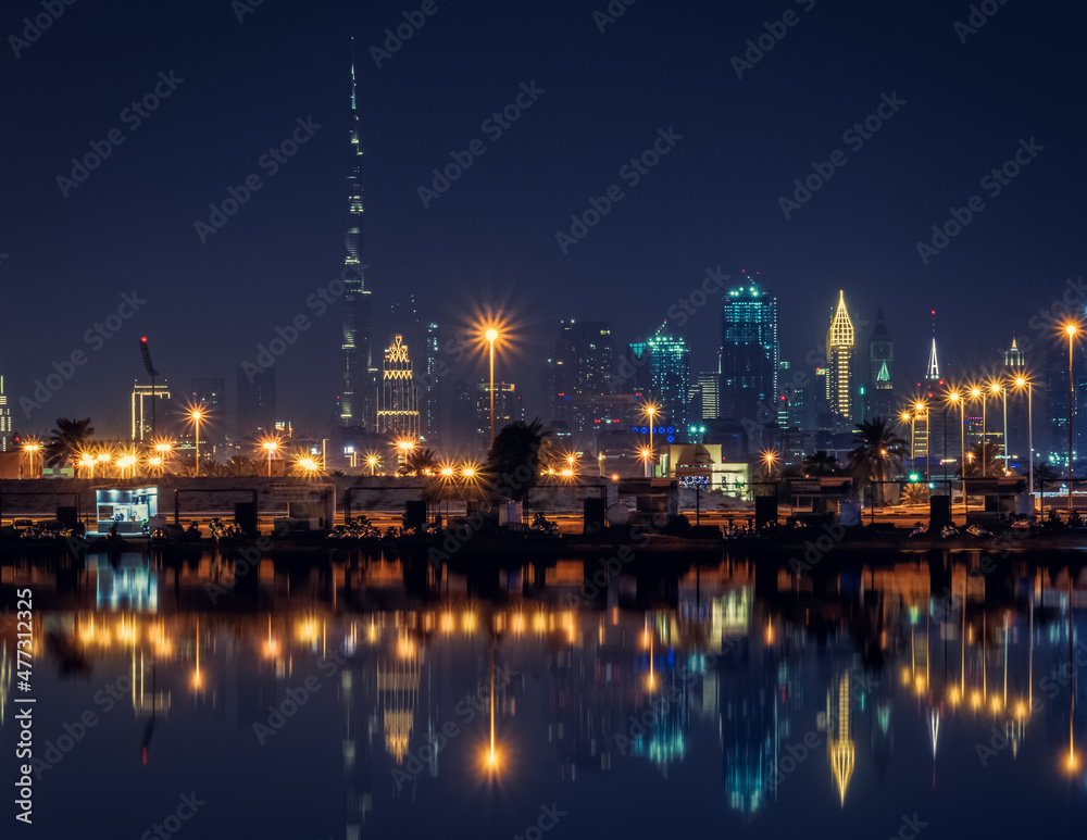 Night view of Dubai, United Arab Emirates