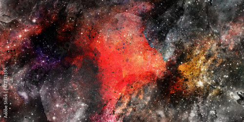 Canvastavla Nebula space