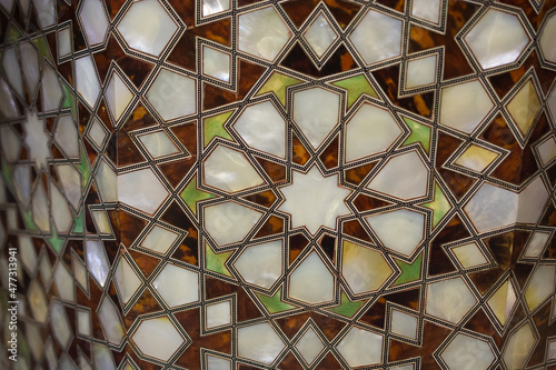 Принти на полотні art example of Mother of Pearl inlays
