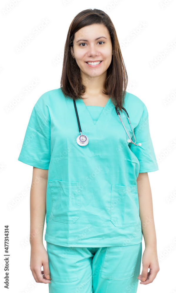 Beautiful german female nurse with long hair Beautiful german female nurse with long hair