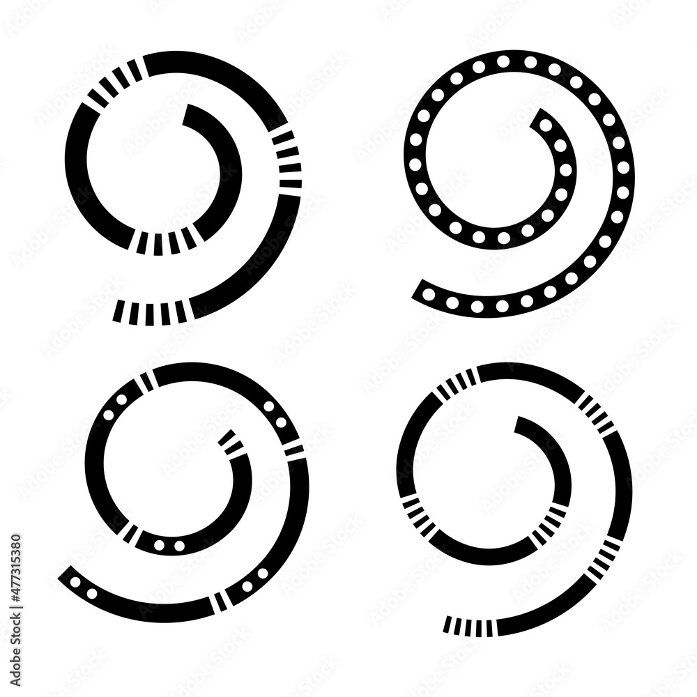 Spiral patterns. Elements for design. Spiral patterns. Elements for design.