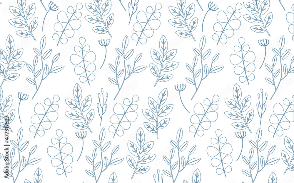 Fototapeta premium background with floral seamless pattern