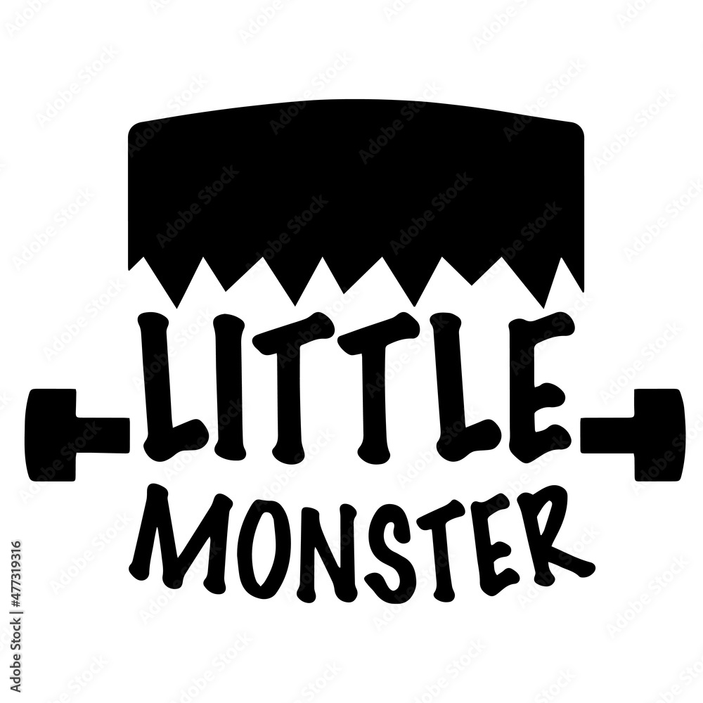 Fototapeta premium little monster background inspirational quotes typography lettering design