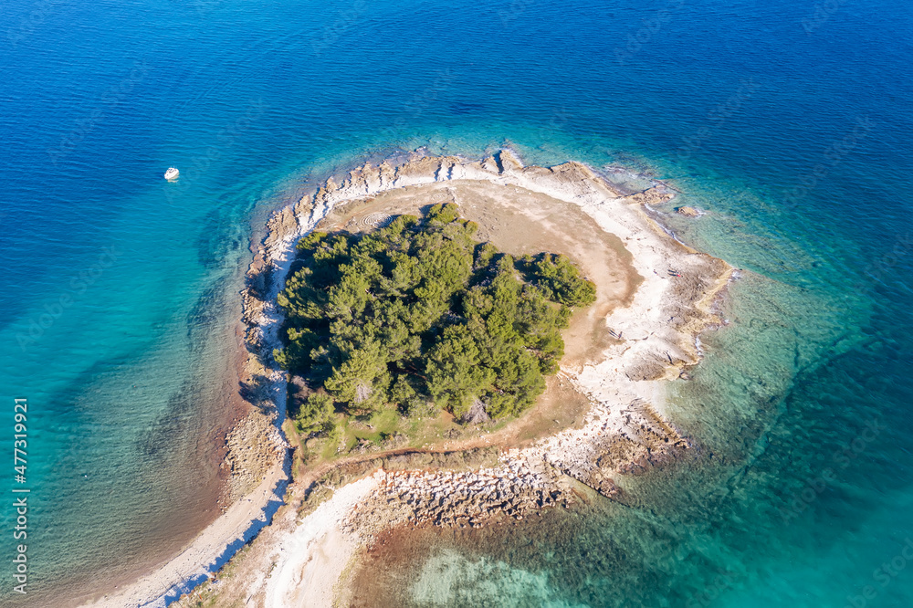 Beautiful colors on peninsula Cape Kamenjak, Premantura, Istria, Croatia - obrazy, fototapety, plakaty 