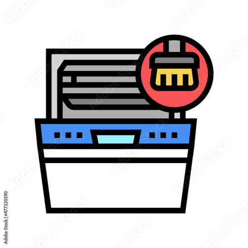 oven cleaning color icon vector. oven cleaning sign. isolated symbol illustration