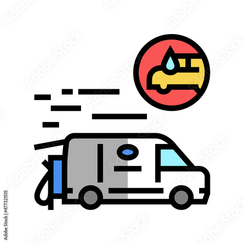 mobile car wash color icon vector. mobile car wash sign. isolated symbol illustration