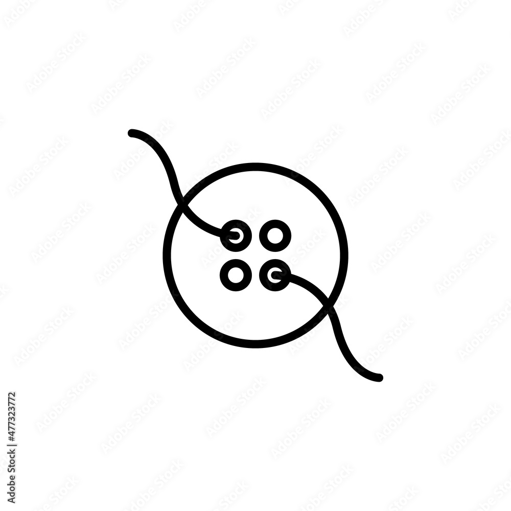 Obraz premium Button line icon design vector template
