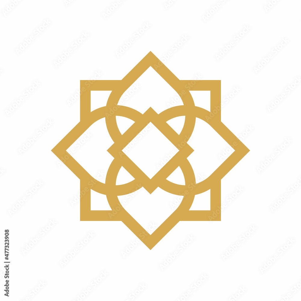 Flower ornament logo icon abstract design vector