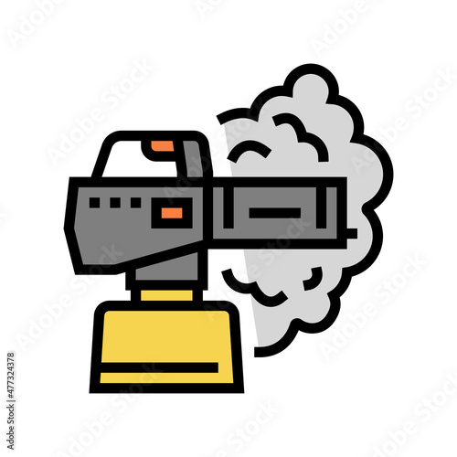 fogging against flying pests color icon vector. fogging against flying pests sign. isolated symbol illustration