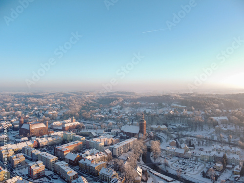aerial city landscape