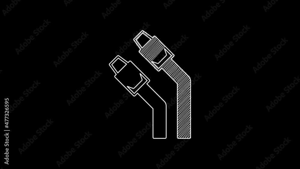 White line LAN cable network internet icon isolated on black background. 4K Video motion graphic animation White line LAN cable network internet icon isolated on black background. 4K Video motion graphic animation