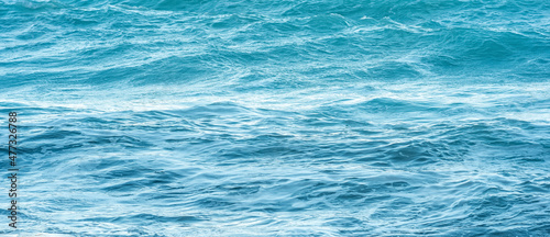 background, seascape - storm waves in the open sea