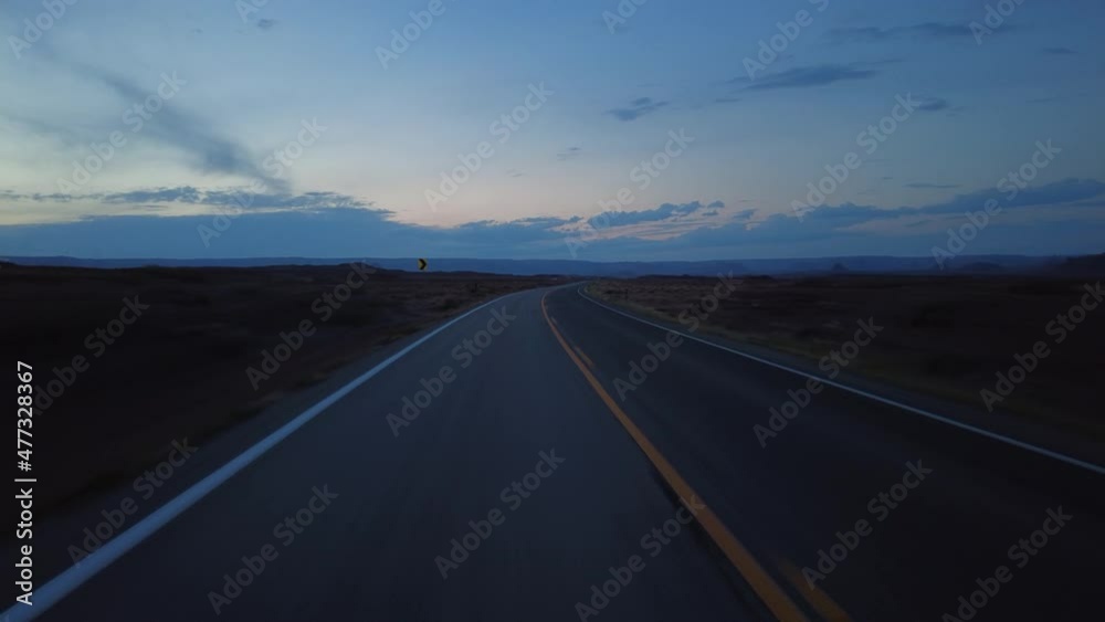 Driving Plate Utah Desert Highway 163 Southbound Evening Multicam Set 01 Rear View Southwest USA Driving Plate Utah Desert Highway 163 Southbound Evening Multicam Set 01 Rear View Southwest USA
