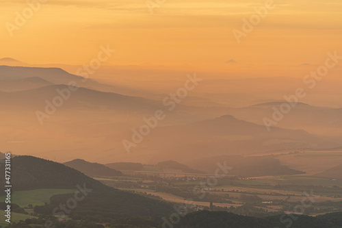 sunset over the czech central highlands © Luk