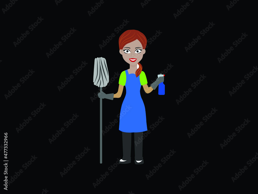 Fototapeta premium 2022 lady house Cleaning service logo design EPS - 10.eps