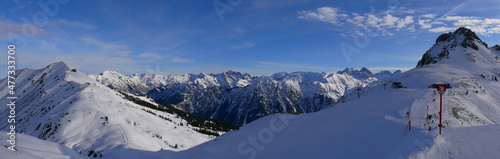 Panoramaaufnahme Allgäuer Alpen - vom Fellhorn bis zur Kanzelwand