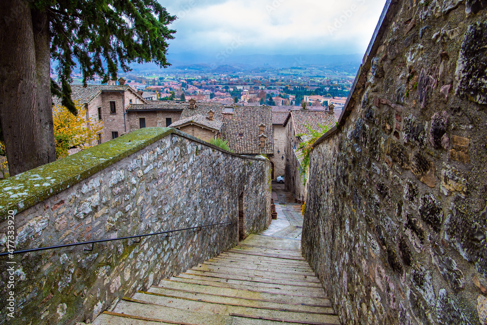 Fototapeta premium Cobblestone trail leads