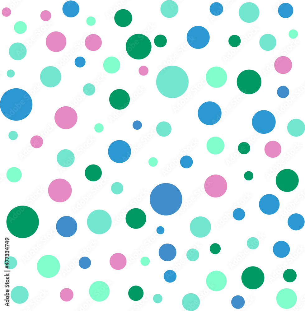 Abstract circle dot ocean color tone pattern background, illustration vector decorative geomatric modern wallpaper