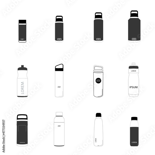Flat icon set 2 - Hot and Cool bottle,design vector
