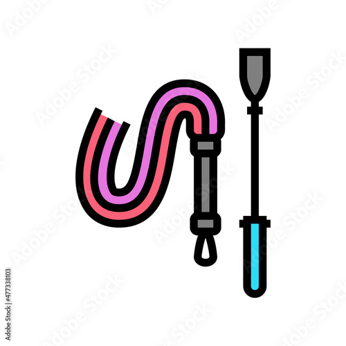 whip sex toy color icon vector. whip sex toy sign. isolated symbol illustration